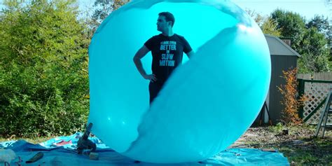 man in giant balloon